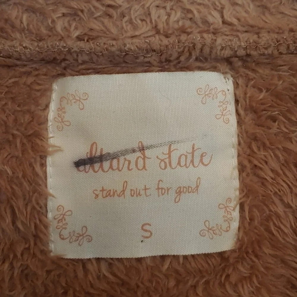 Altar'd State Snuggly Draped Jacket in Brown